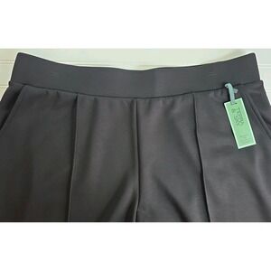 TERRA & SKY WOMENS BLACK SCUBA KICK FLARE PANTS SIZE 1x 16-18 NWT